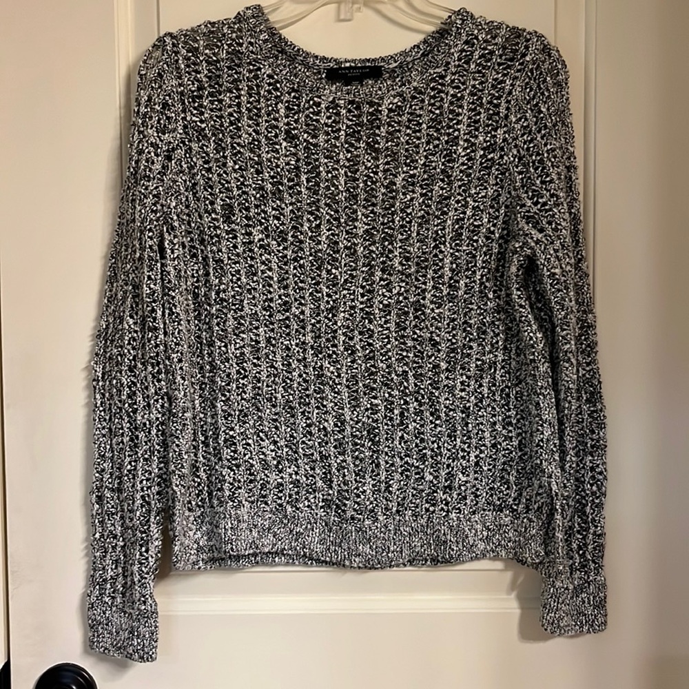 Ann Taylor MP Black and White Sweater